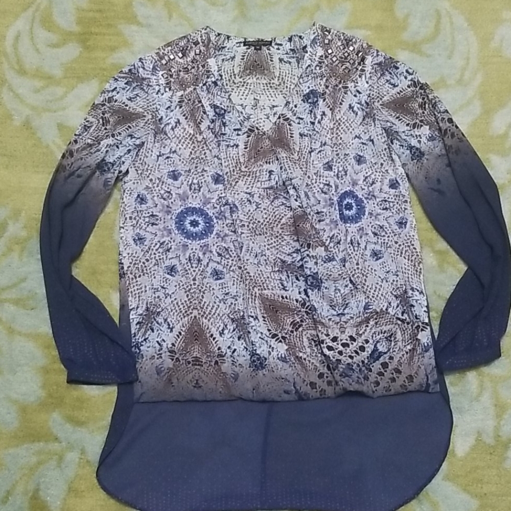 Alberto Makali Asymmetric Print Blouse